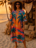 Summer printed dress long sleeves BHYA - 2025014