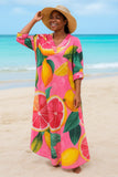 Summer printed dress long sleeves BHYA - 2025015