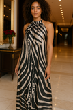 Satin french cut dress NERO - 2025075