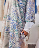 summer printed dress long sleeves - 2025109