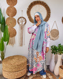 summer printed dress long sleeves - 2025110