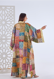 Exquisite 100%  Indian Hand Made Kantha Silk Fabric  Kaftan – Ramadan Luxury Edition-39007