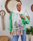 ايشارب قطن مستطيل منقوش شاش -61659