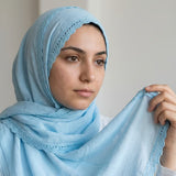 Cotton Scarf with ruffled edges - 71629