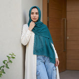 Cotton Scarf with ruffled edges - 71629